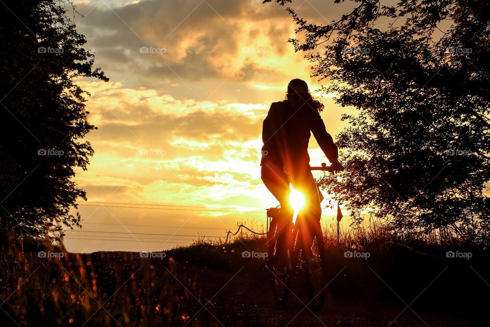 Biking in Sunset 