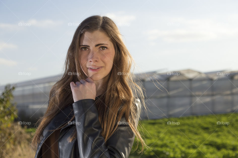 Portrait of beautiful woman