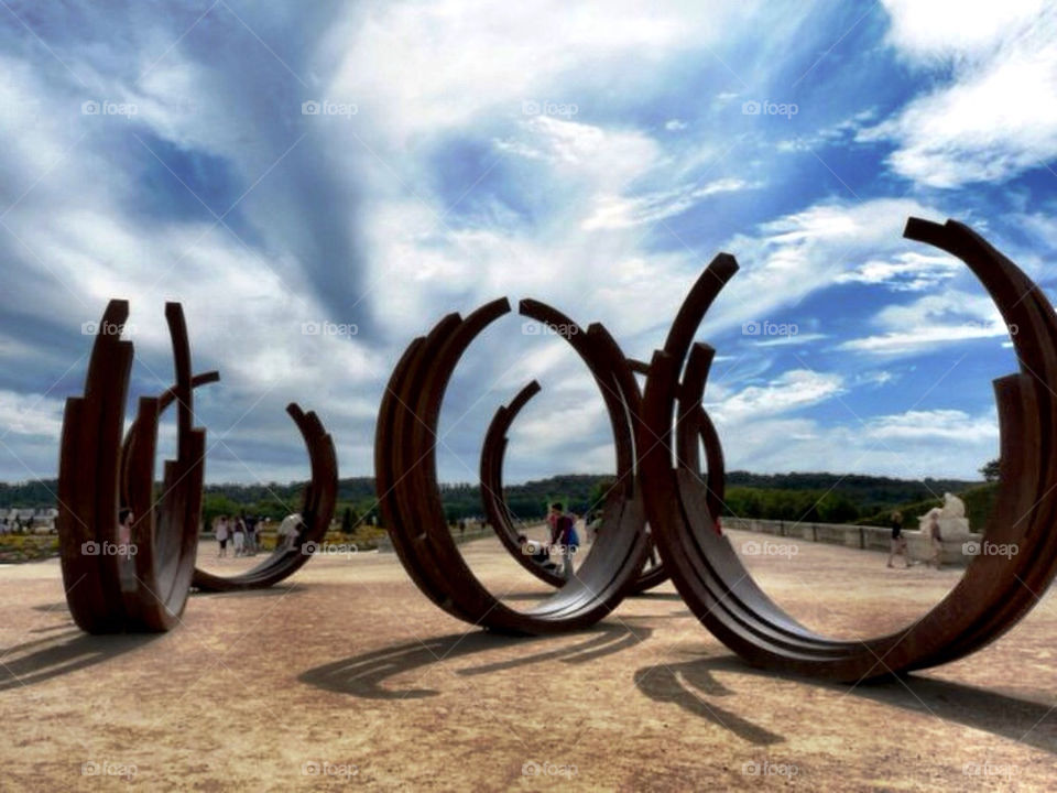 garden art sculpture circle by llotter