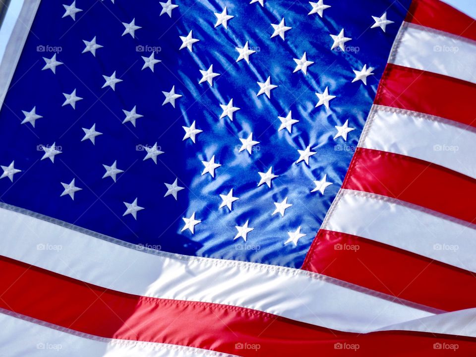 Close up of American flag 