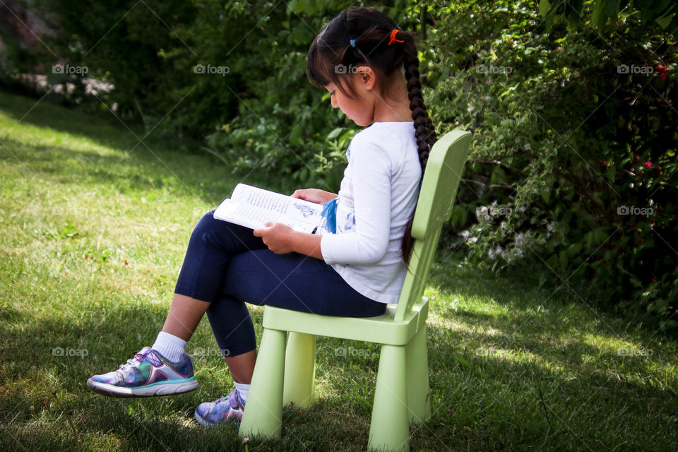 Reading outdoors