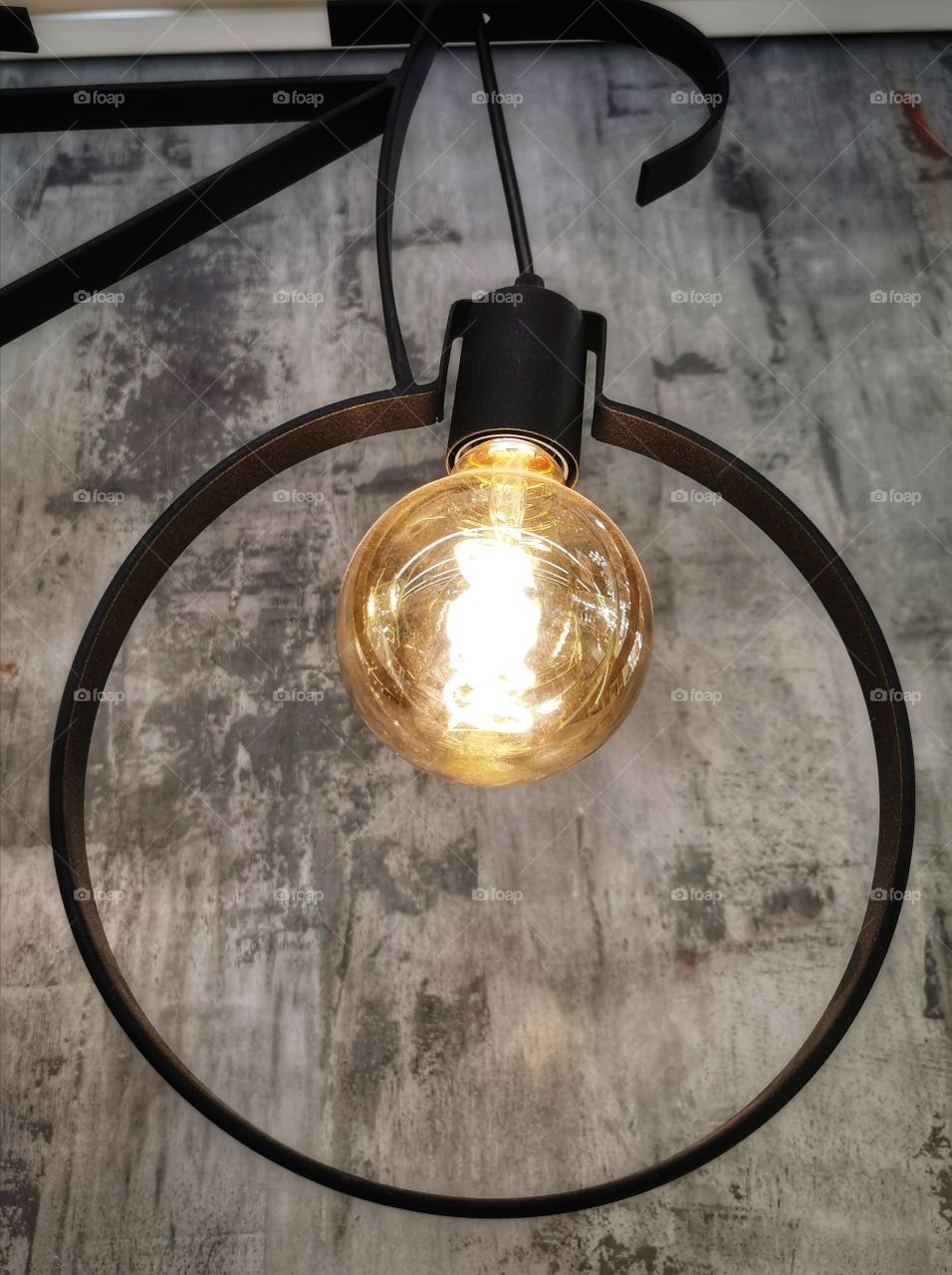 Circle ellipce Light lamp view dark