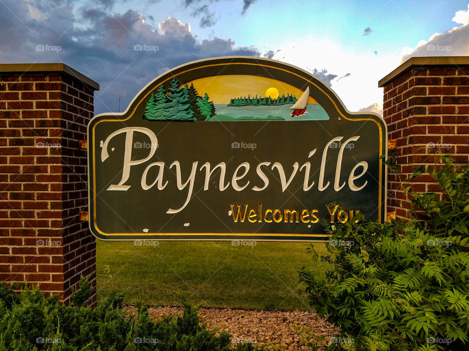 Paynesville Welcome Sign