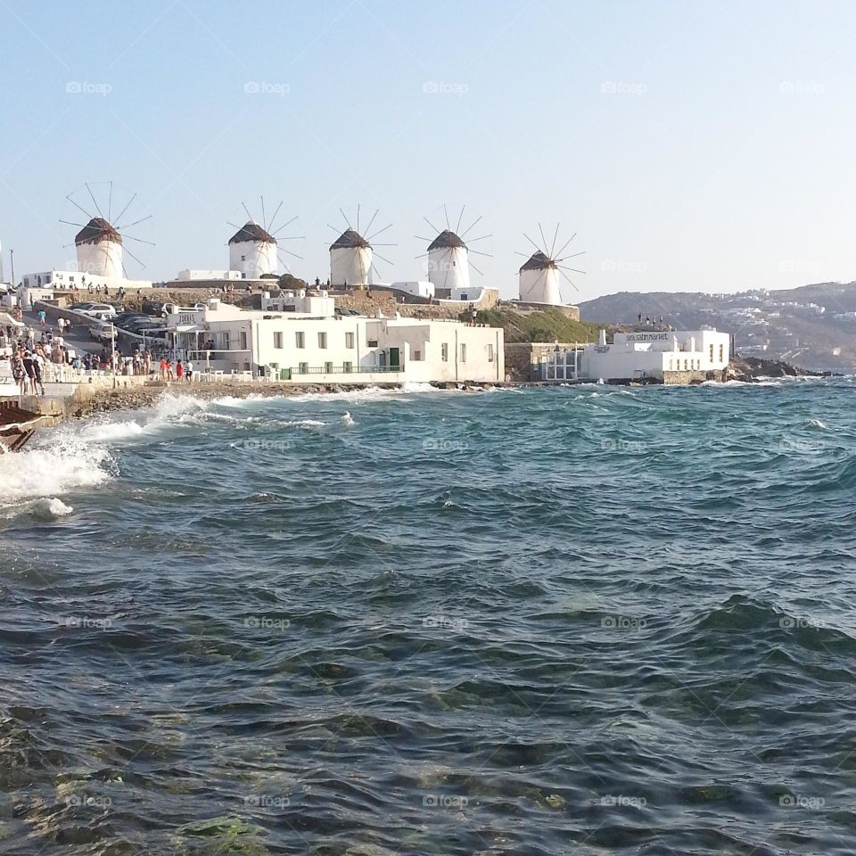 Windmills on Mykonos Greece