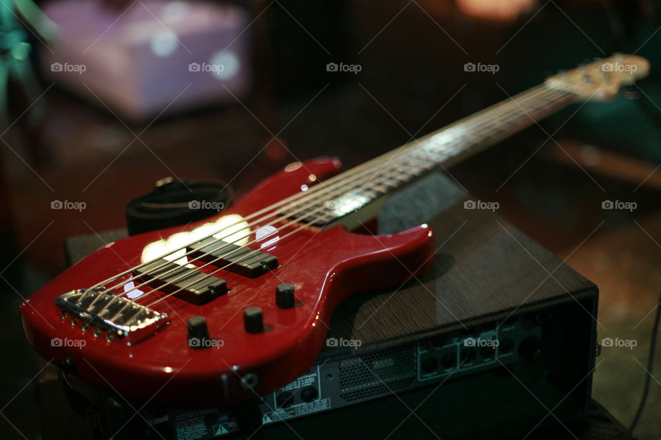 red guitar