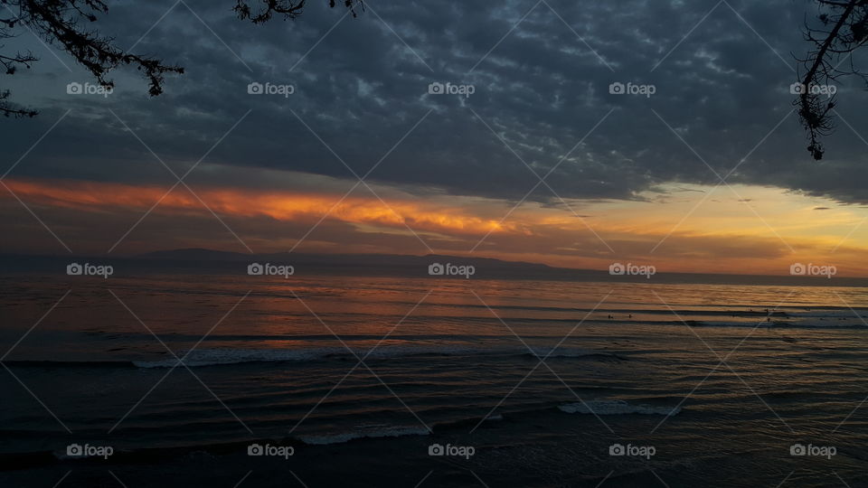 California Sunset, Pleasure Point, Evening Sky,  Coastal, Monterey Bay