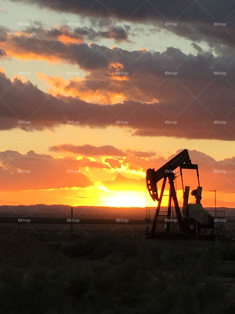 California Oilfield Sunset