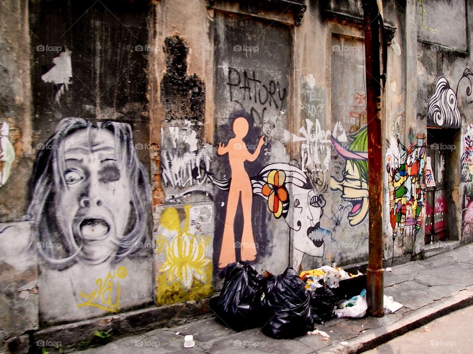 Favela Graffiti, Rio, Brazil