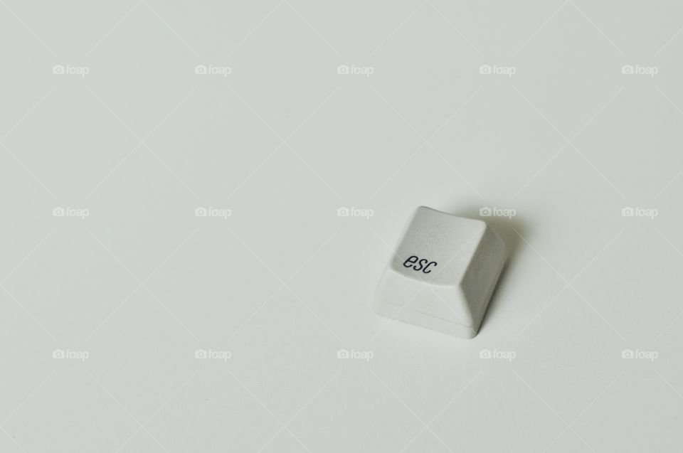 Escape!!!. Esc keyboard button on white background