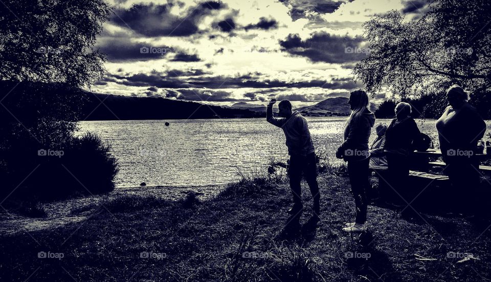 Sillouettes on Loch Rannoch
