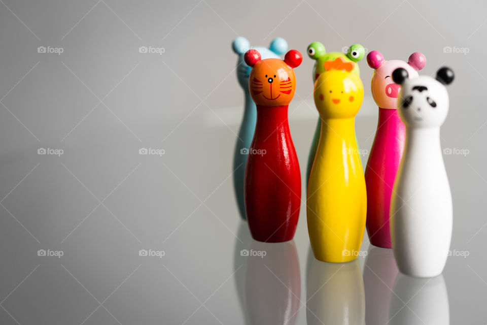 Multicolored Animal Balling Ball Pins