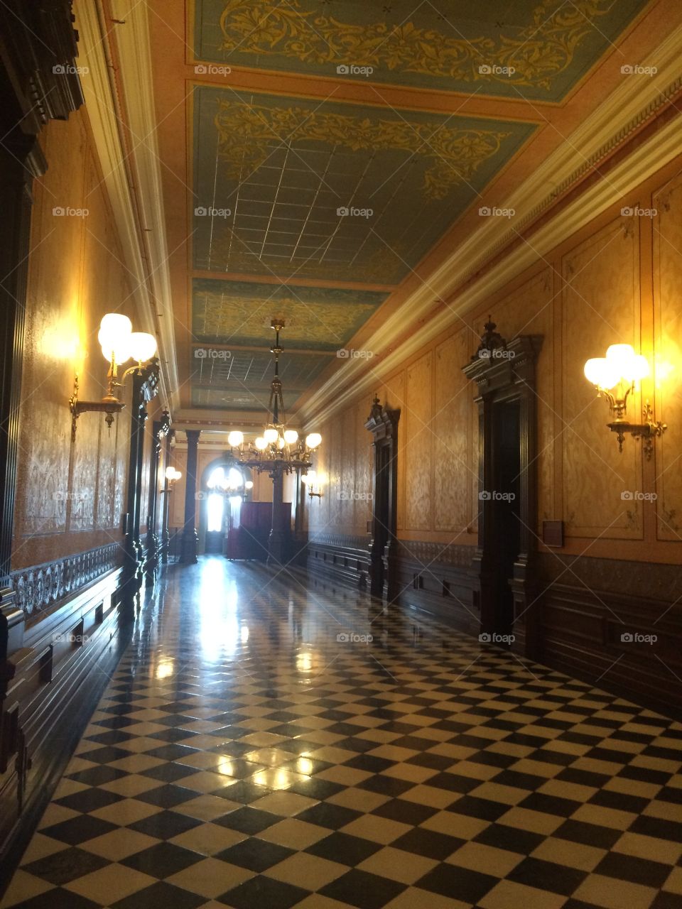 Hall in Michigan Capitol building 