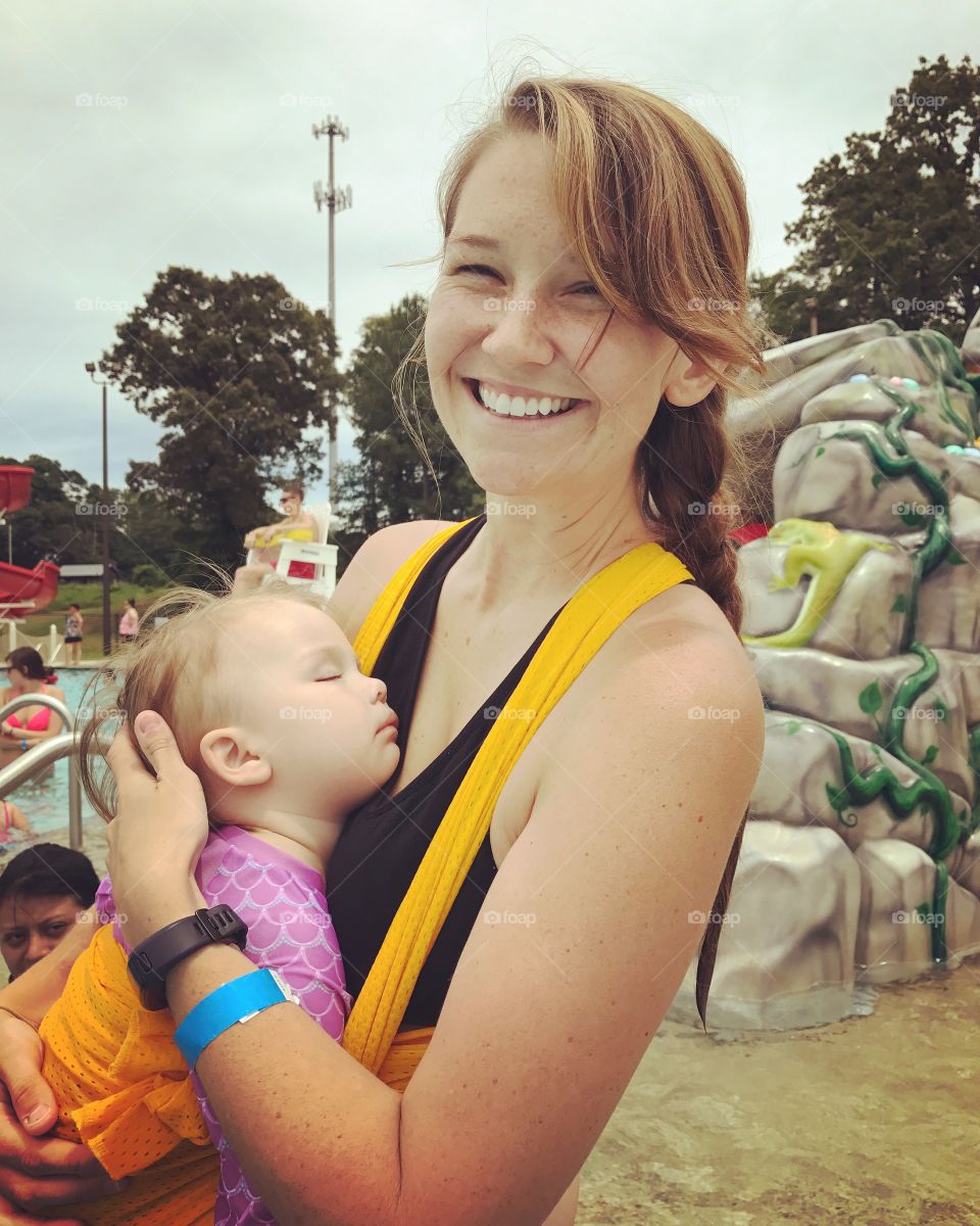 Sleeping at the water park 