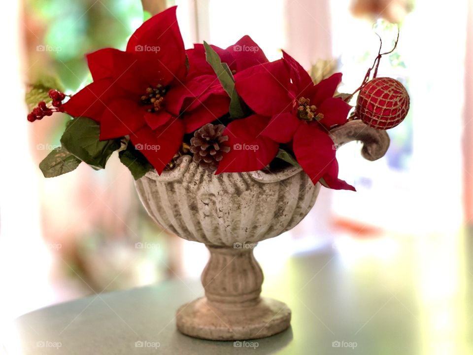 Christmas Red Table Flowers