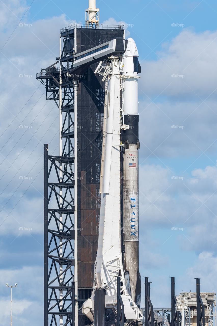 SpaceX Falcon 9 at NASA LC-39A launch pad ahead of launching the Inspiration4 mission on September 16, 2021. Photo by: Brandon Moser/The Talk of Titusville 