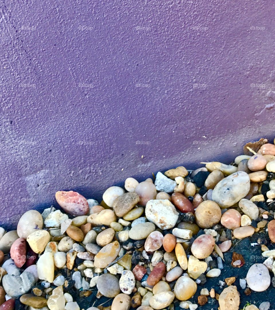 Rocks at Bottom of Purple Wall