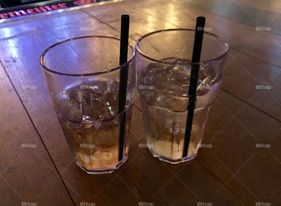 Two cocktails jack and coke and Crown Royal and sprite 