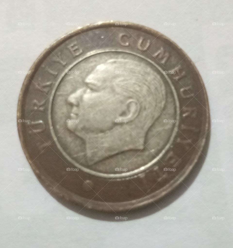 1 LIRASI coin back side (Turkey)