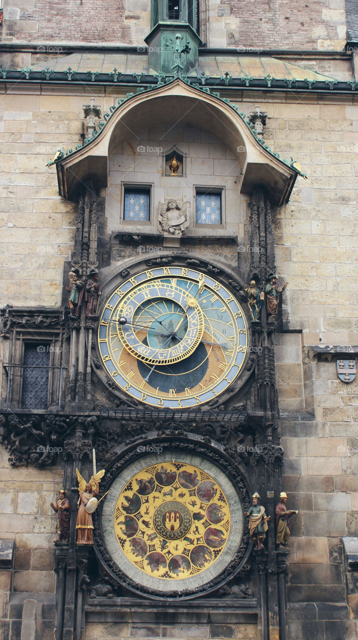 600 year old Astronomical clock. Prague, Czech Republic.