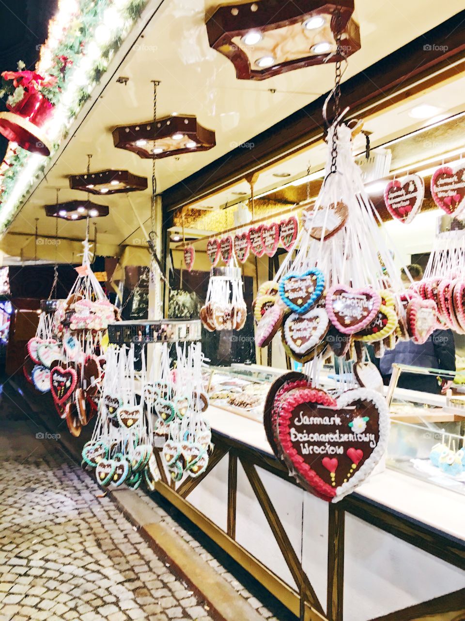 Traditional gingerbread with decorations is a must on Christmas markets in Poland.