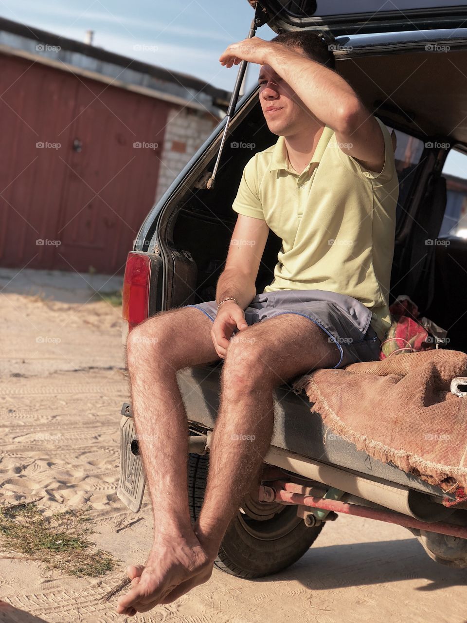 Outdoors young man portrait