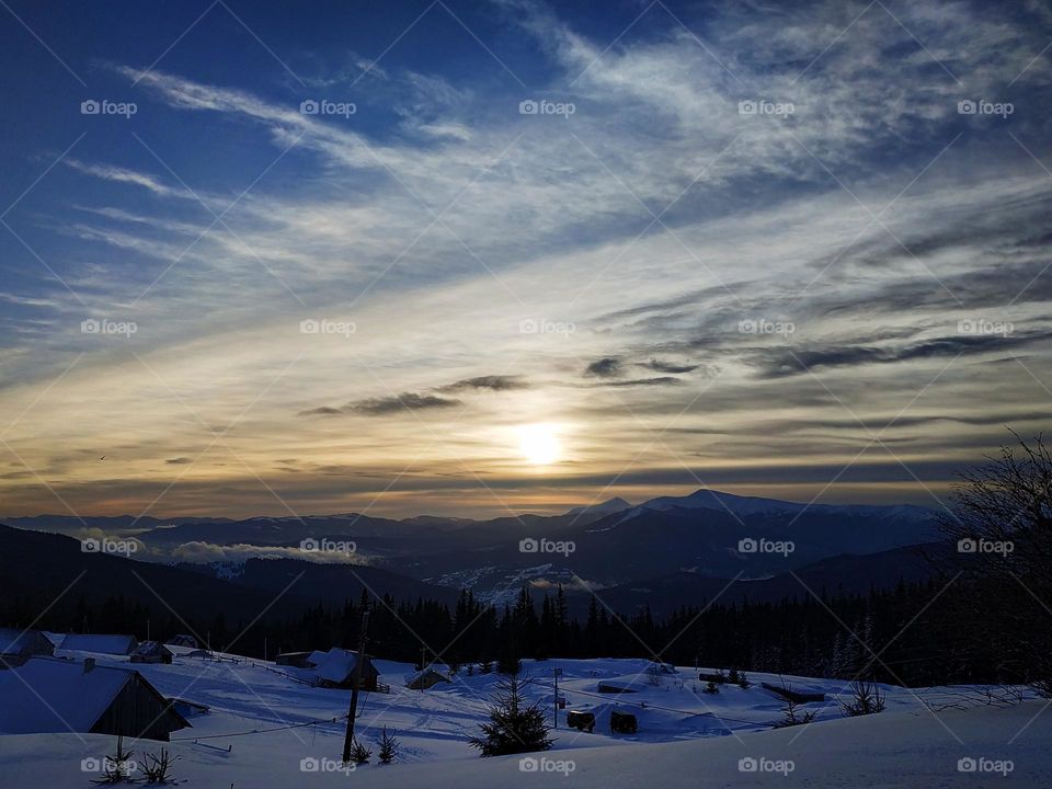 Sunrise In The Carpathians