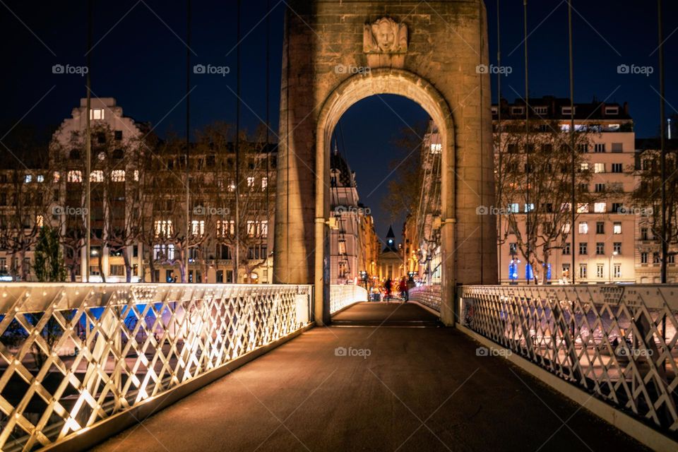 Lyon at night