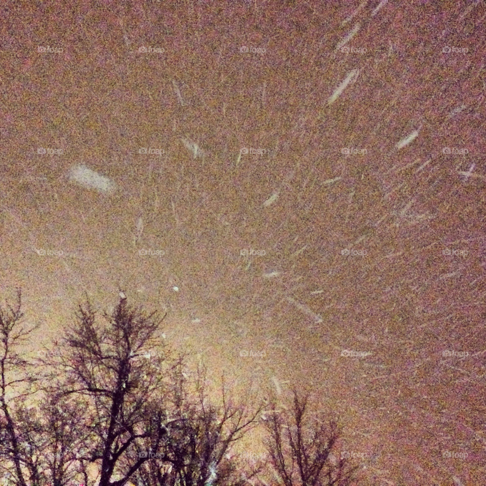 Snowing heavily outside