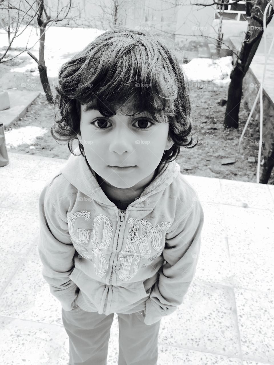 Portrait of cute little boy