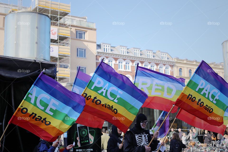 Rainbow flags