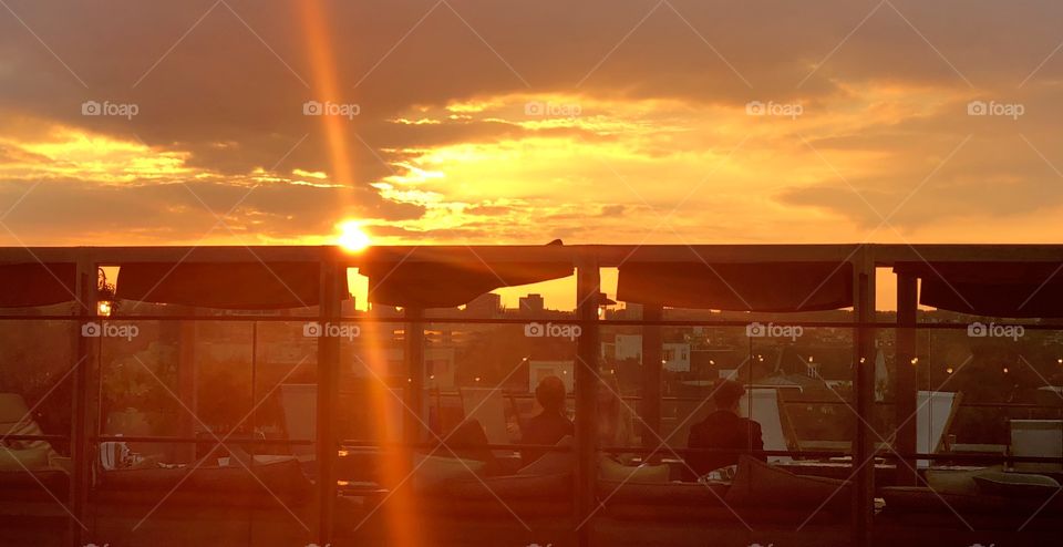 Urban cabana sundown