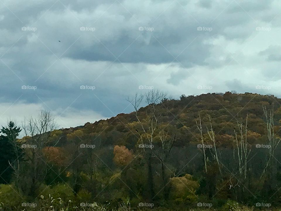Cloudy sky over the mountain