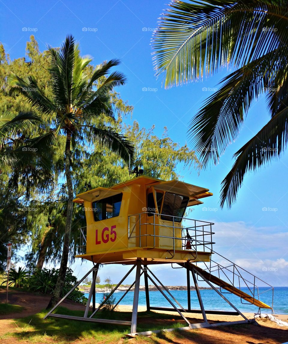 Life guard station. Life guard station