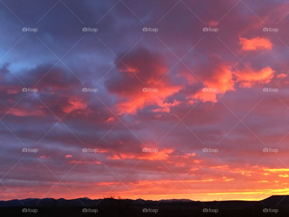 Dramatic Sunset over Central Mountains, Rockland, ID #5