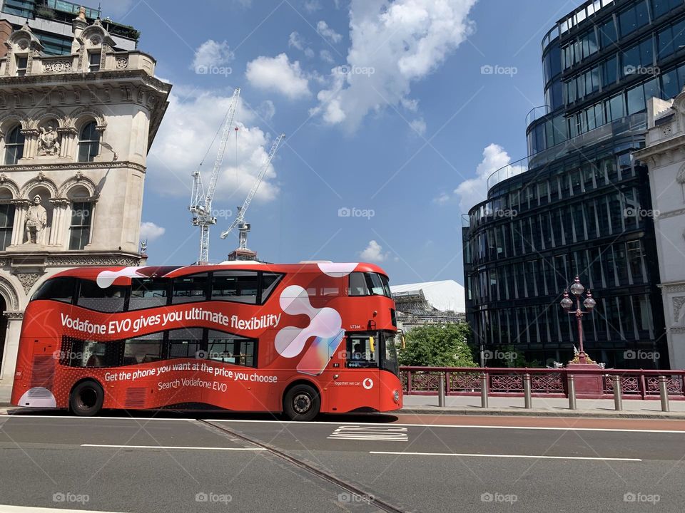 Red bus in London 