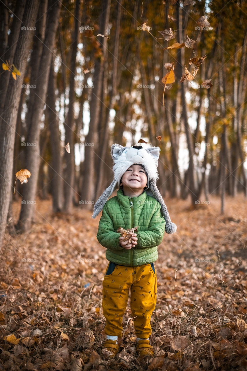 Boy in autumn