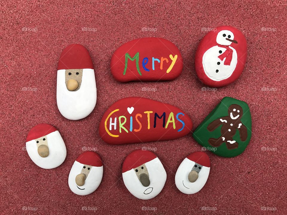 Merry Christmas with stones 
