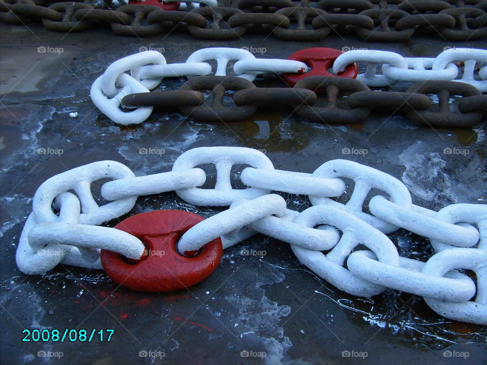 #anchor chains# paint#rusted#renew#dry dock#