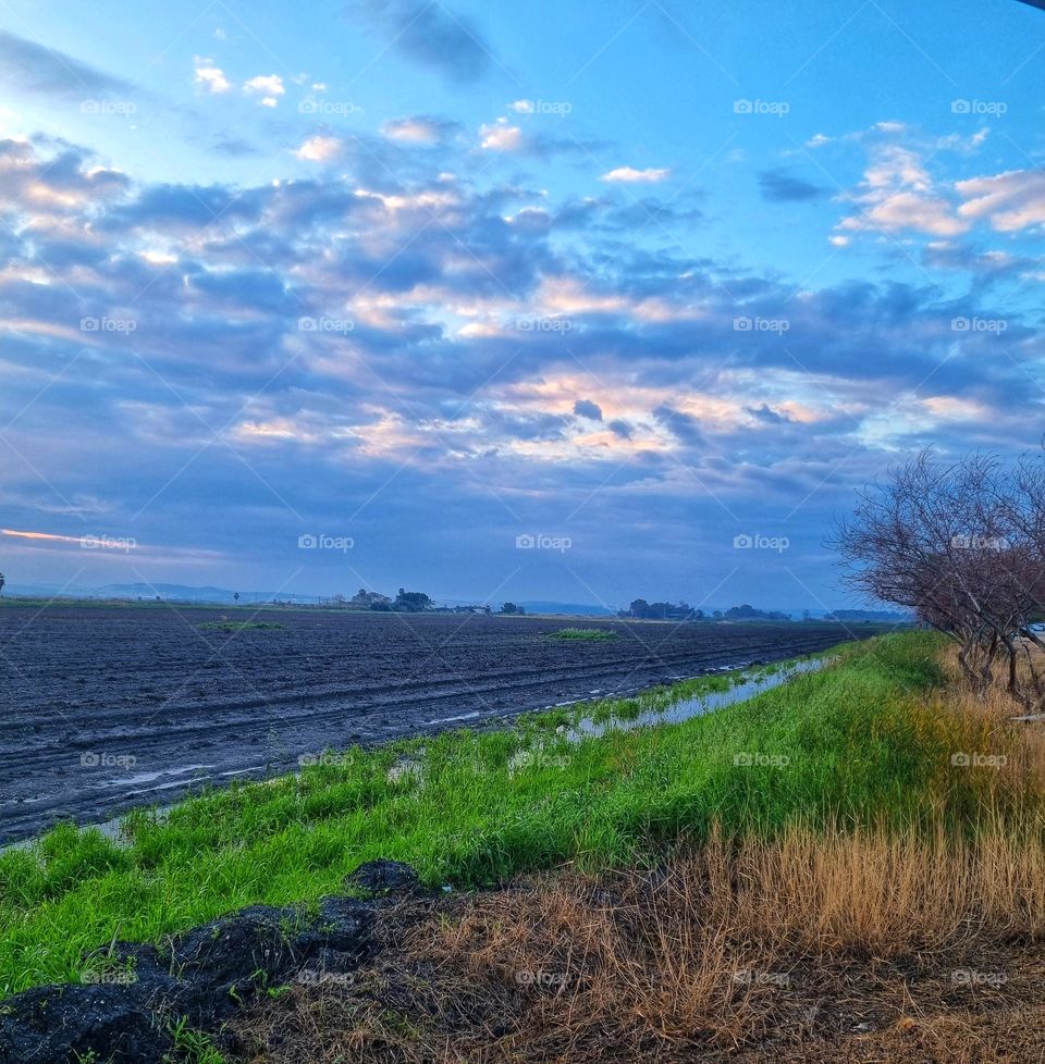 agriculture sunrise sunset sky clouds