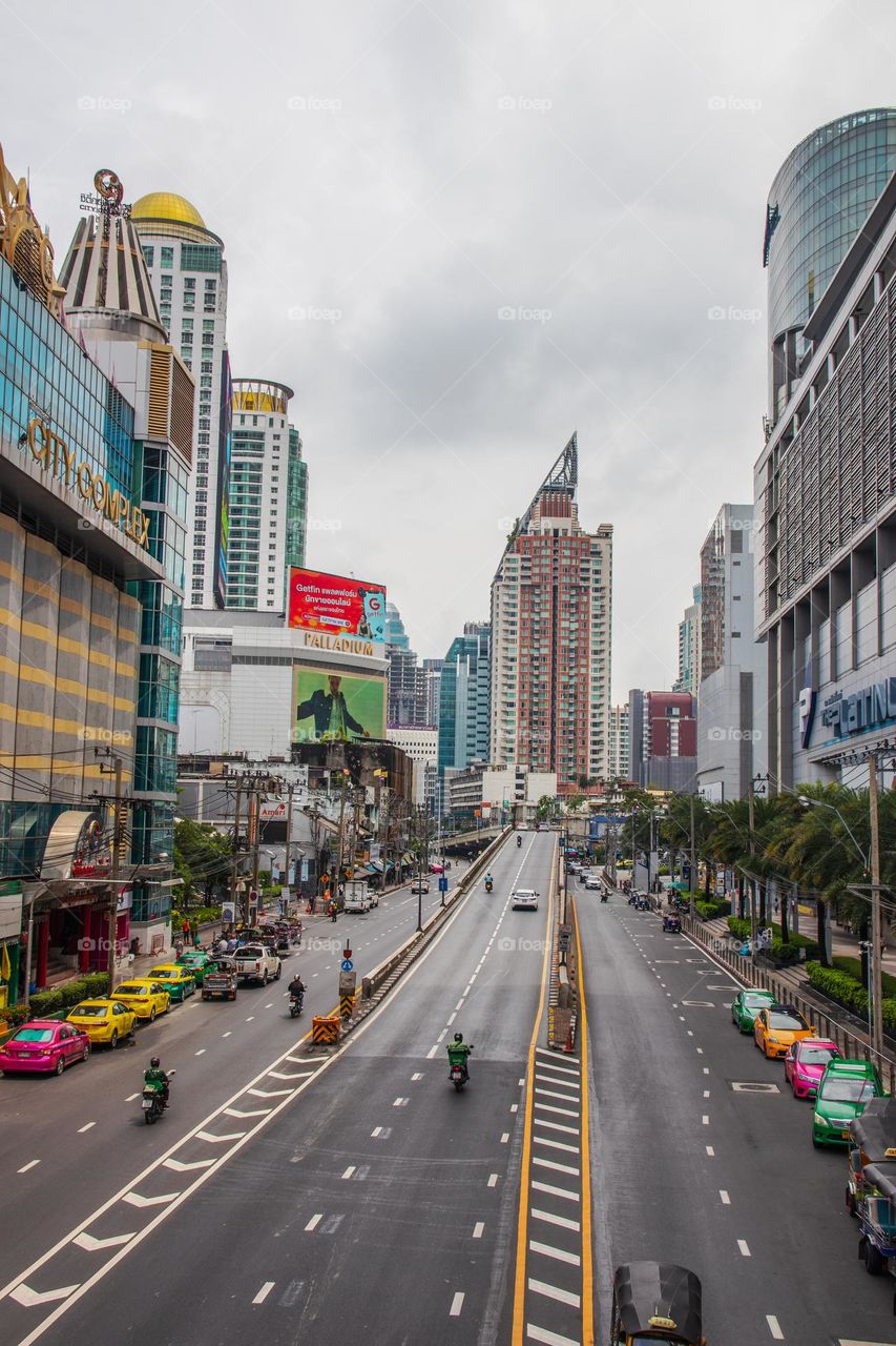a View to an Urban District of the Metropolis Bangkok in Thailand Southeast Asia