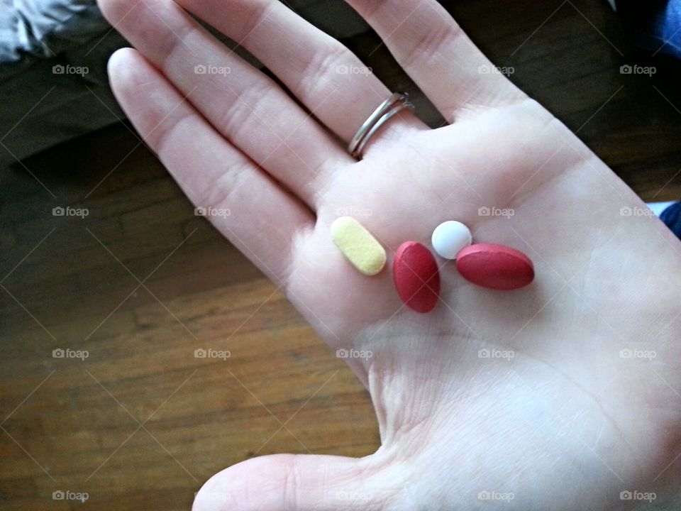Down the hatch. Vitamins and minerals