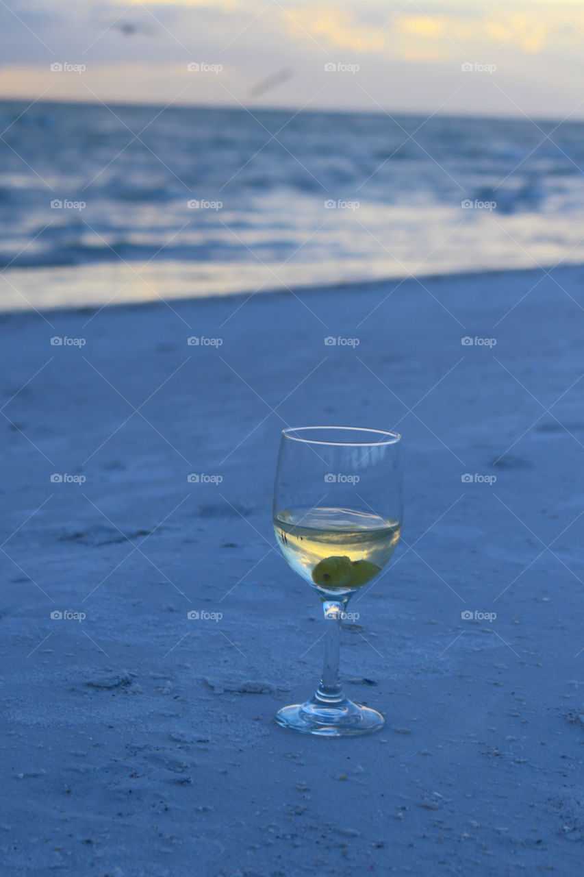 beverage on the beach