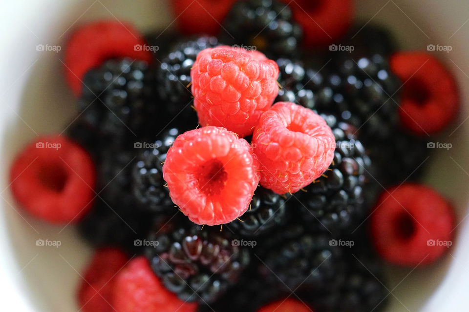 High angle view of a berry