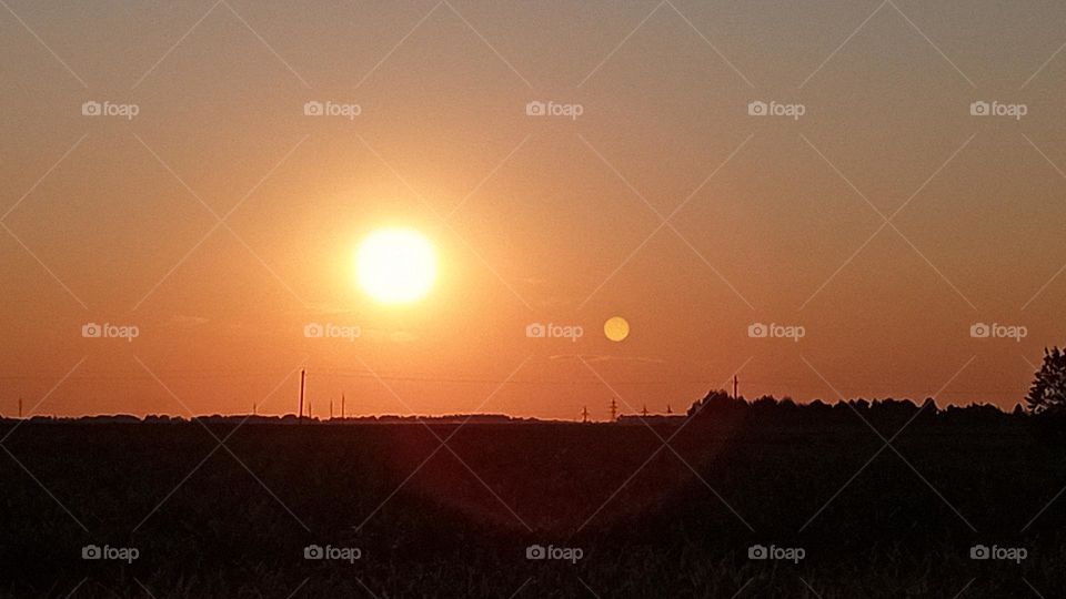 sunset,summer evening,mosquitos