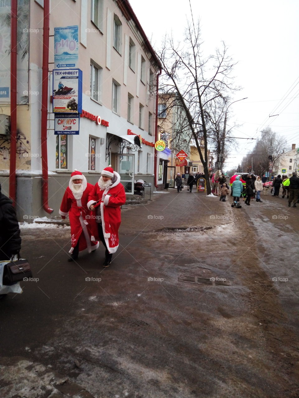 город.улица.новый год.