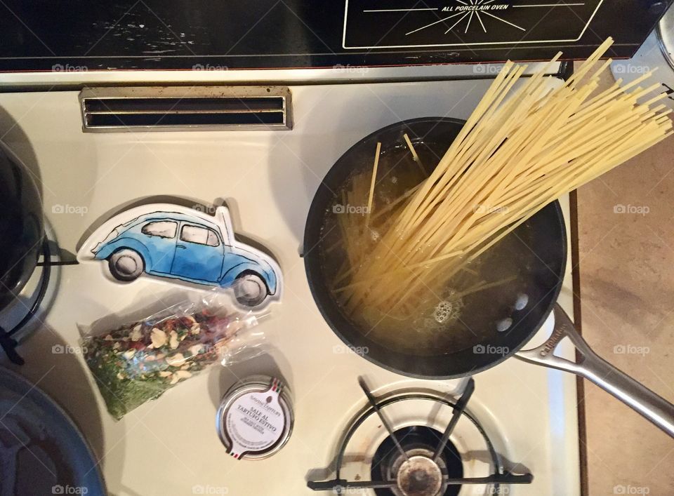 Pasta in water 