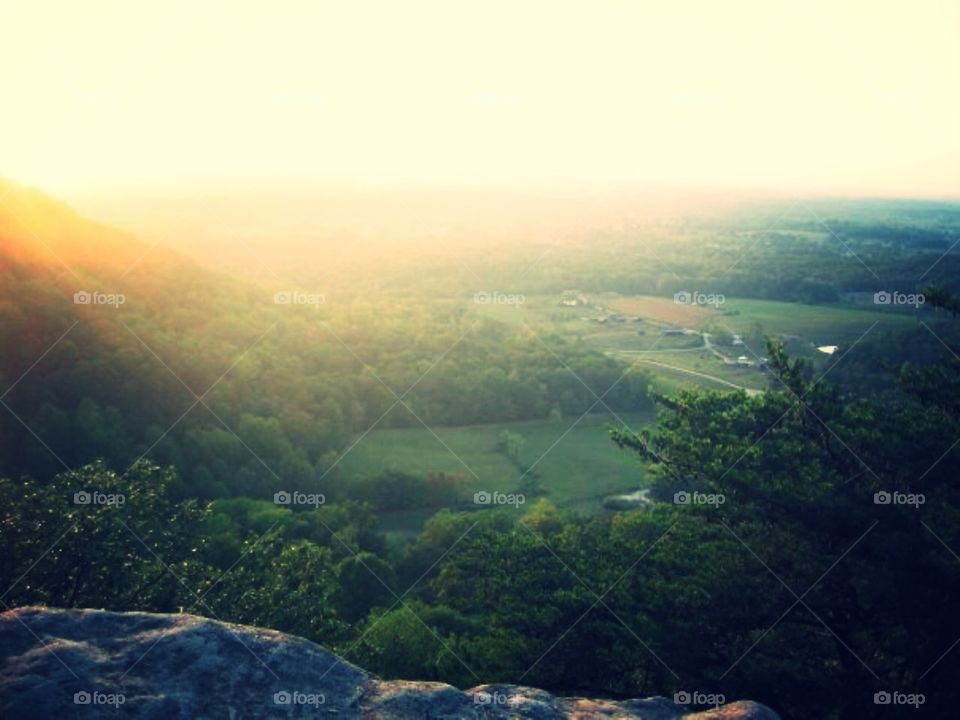 Sunset on the mountain