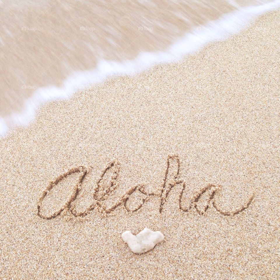 Aloha in the sand