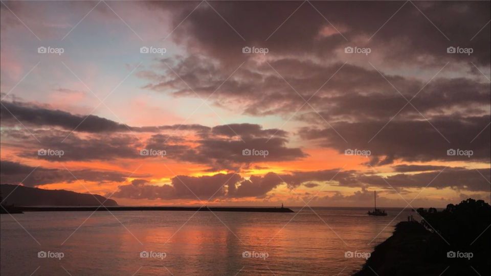 Amazing sunset Hawaii