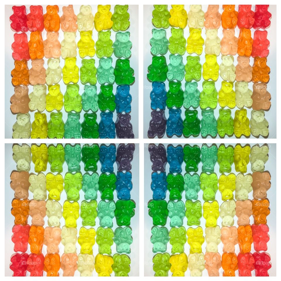 Gummy bear rainbow symmetry